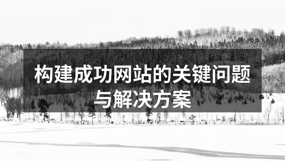 构建成功网站的关键问题与解决方案